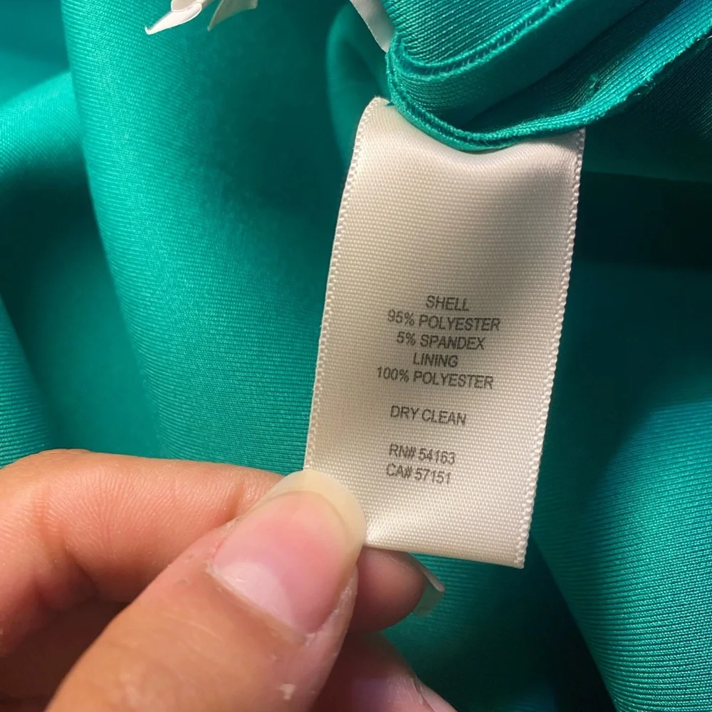 NWOT Eliza J Women's Green‎ Ruffled One-Shoulder Scuba Dress Holiday Christmas